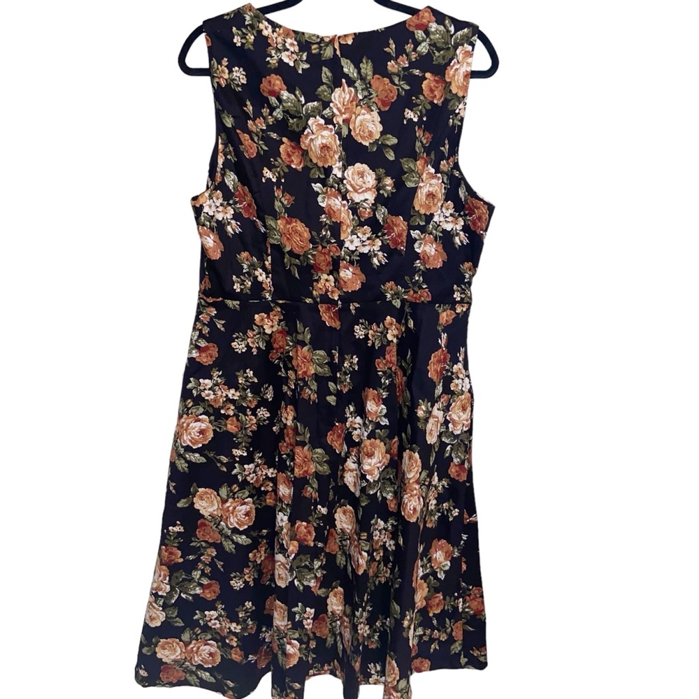 ModCloth Royal Monk Dress Womens XL 16 Floral Sleeveless Pockets Feminine Boho